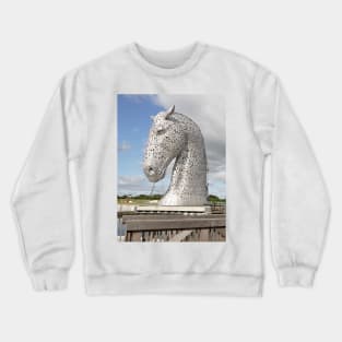 The Kelpies sculptures , Helix Park, Scotland Crewneck Sweatshirt